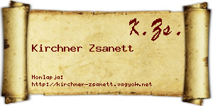 Kirchner Zsanett névjegykártya